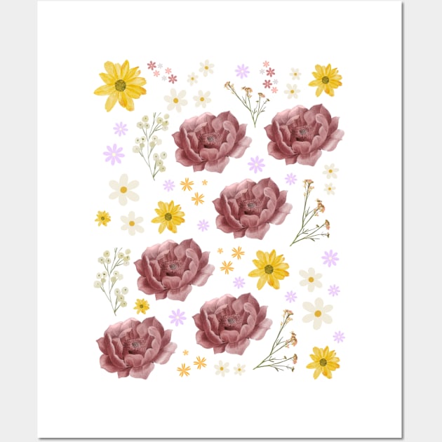 Colorful Floral Design Wall Art by In Beauty We Trust